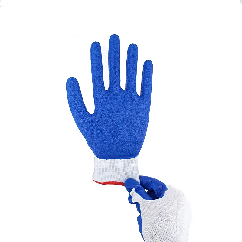 13G bianco fodera blu guanti in lattice con l'alta qualità prezzo competitivo