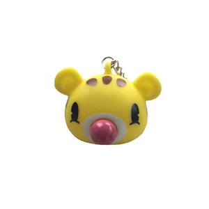 Fancy Dễ Thương Nhựa Mềm PVC 3D Động Vật Gấu Gấu Trúc Con Hổ Bóp Pop Mũi Keychain Vòng Chìa Khóa - Product Image 1