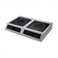 Cuisinière à induction puissante à double zone, cuisinière électrique 3500W, cuisinière à induction électrique à 2 brûleurs