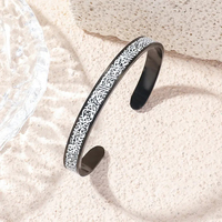 Bracelet religieux en gros de 6 mm et 8 mm de largeur, plaqué or 18 carats, en acier inoxydable, bracelet jonc arabe Ayatul Kursi, bracelet islamique