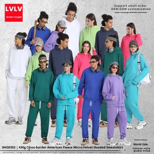 LVLV2025 Nouveau sweat à capuche oversize en molleton épais 430g à motif cœur, style américain, tendance, haute qualité, pour homme, transfrontalier - Product Image 2