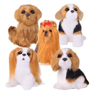 Cheap wholesale mini plush animals skins realistic stuffed dog toys