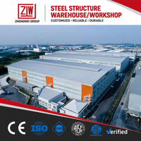 Estructura de Acero Prefabricada Moderna de la Mejor Calidad ZW con Superficie Galvanizada en Caliente, Certificación ISO 9001