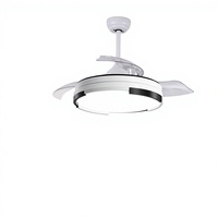 Lámpara de Techo Moderna con Ventilador Retráctil, Instalación Colgante para Comedor, Estudio, Decoración Interior del Hogar