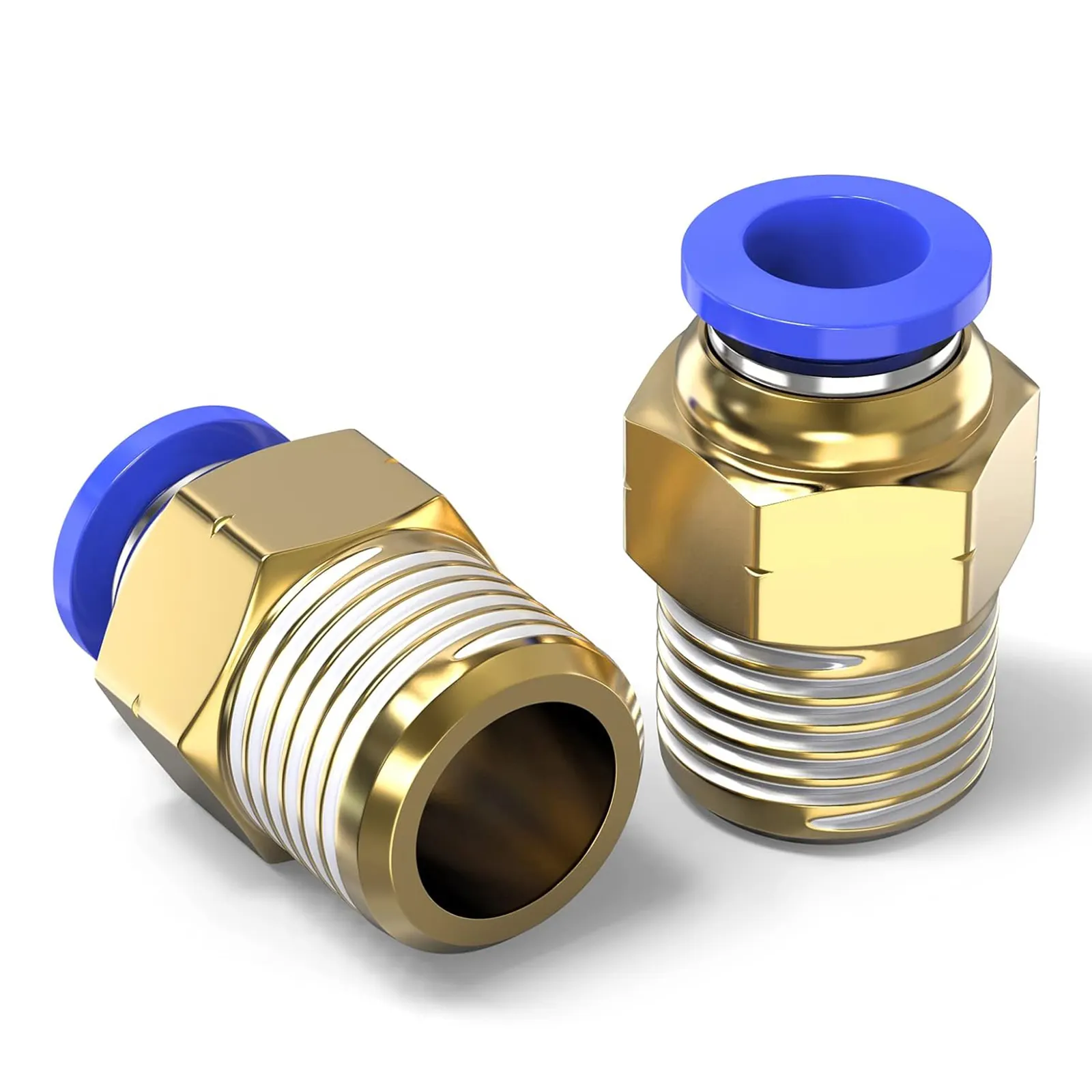 Connectors Male Straight Adapter Air Fitting Pneumatic Push To Connect PTC .  Customized 