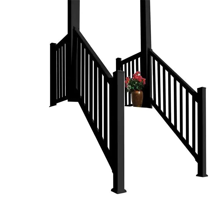 Escalera de diseño de jardín balcón PVC al aire libre cerca de ventas negro todo se vende suave superficie fácil de manejar