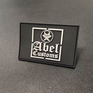 Custom 3D Soft Rubber PVC Silicone Embossed Patch Tag logo for Clothing <b>Transparent</b> PVC Patch Rubber <b>Labels</b> with White Letters - Product Image 2