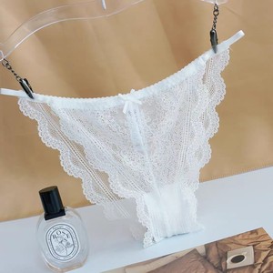 Braguitas de mujer de estilo francés, sexys, con tiras finas, de encaje transparente, en forma de V, semicubiertas, de talle bajo, exportación europea y americana. - Product Image 4