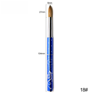 Blue Handle Acrylic <b>Nail</b> Brush Classic Design Custom Sizes for Acrylic Powder <b>Extension</b> Manicure - Product Image 6