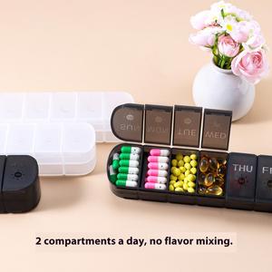 กล่องยาแบบใหม่ขายดี 14 ช่อง สองด้าน พร้อมฝาปิดสำหรับแบ่งยา - Product Image 2