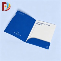 Carpeta de Papel A4 con Logotipo Personalizado, con Doble Bolsillo, Grabado en Relieve, para Presentaciones Inmobiliarias, Productos de Archivo Impresos