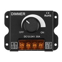 DC 12V/24V 30A PWM bouton ajuster la luminosité contrôleur de gradation LED bande lumineuse gradateur pour lumière LED couleur unique