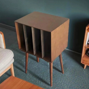 Mueble de Madera Maciza para Almacenamiento de Discos de Vinilo, Estilo Retro, Mueble de Salón con Múltiples Compartimentos, Estante de Exhibición, Decoración del Hogar - Product Image 4