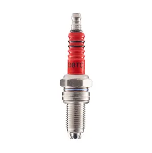 Racing 3 Electrode D8TC low price engine parts motorcycle spark plug Multi Angle Ignition Refitting Red Head 3 Jaw Spark Plug