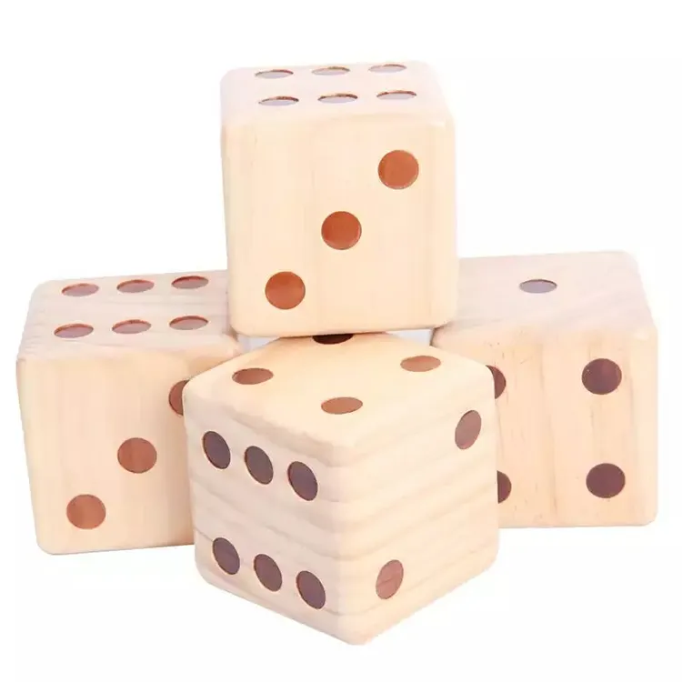 Wholesale factory price outside durable bulk wooden dice yard big dice game for kids and adults