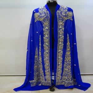 Las mujeres vestido bordado Kaftan marroquí takchita tela unstitched chaqueta - Product Image 1