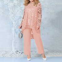 Robes de mère de la mariée, tenues de cérémonie pour invitées de mariage, pantalon de costume 5XL, ensembles 2 pièces en dentelle, pantalon en mousseline, robes de soirée