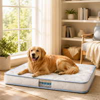 Matelas de luxe pour animaux de compagnie (chats et chiens) d'extérieur avec design de voyage rafraîchissant en silicone pour grands chiens