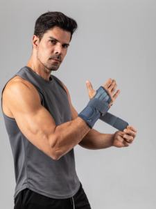 สายรัดข้อมือยืดหยุ่นปรับได้สำหรับออกกำลังกาย ระบายอากาศได้ดี พร้อมโลโก้สั่งทำ - Product Image 4