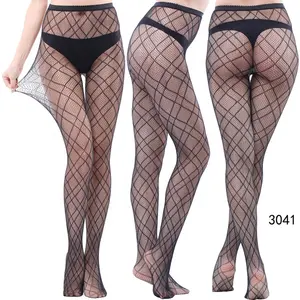 싼 뜨거운 여성 섹시한 전신 일본 나일론 다리 여성 Fishnet 스타킹 블랙 실크 스타킹