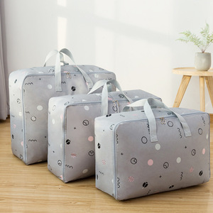 Custom Storage Bag Oxford Cloth Navy Blue Rectangle For Travel Clothing Luggage Waterproof Moving Bag - Product Image 3