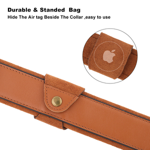 <span class=keywords><strong>Collar</strong></span> ajustable de cuero genuino para mascotas para Apple Airtag Dog Cat Funda antipérdida para AirTag Soporte de <span class=keywords><strong>collar</strong></span> de cuero - Product Image 3