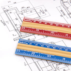 <span class=keywords><strong>Regla</strong></span> de bambú de <span class=keywords><strong>madera</strong></span> natural 100% respetuosa con el medio ambiente promocional, con escala de 30cm y pulgadas - Product Image 3