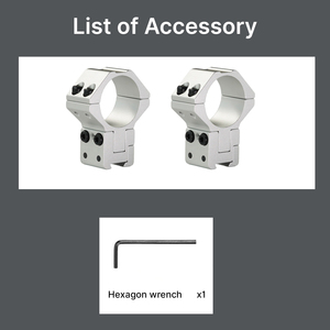 Anneaux de montage BANGBANG - Pince de tube de 30 mm, hauteur centrale réglable de 1,38 à 1,65 pouces pour rail de 11 mm (Argent) - Product Image 5