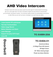 Kit telepon pintu Video 7 "Tuya Harga terbaik 4 kawat AHD sistem keamanan interkom Video pengendali jarak jauh seluler interkom