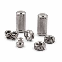 Pièce usinée CNC sur mesure en usine, écrou moleté de précision en acier inoxydable SUS304, composant métallique usiné