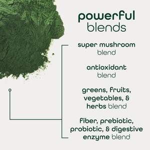 Biologisch Supergreens Poeder 70 + Superfoods Drinken Mix Fruit, Groenten, Spirulina, Chlorella, Pre & Probiotica, Spijsverteringsenzymen - Product Image 5