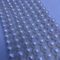 Collier de perles d'eau douce blanches rondes naturelles populaires de 9-10 mm, en vrac, pour un cadeau de fête des mères
