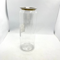 Canettes en plastique pour boissons gazeuses de 16 oz avec couvercle SOT / Canettes en plastique pour boissons de 500 ml