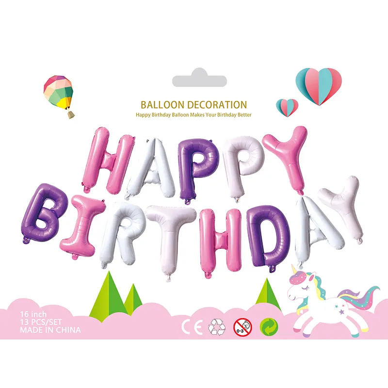 Happy Birthday Theme Character Party Decoration Balloons Set Cartoon Foil Ballons Birthday Party Decorations