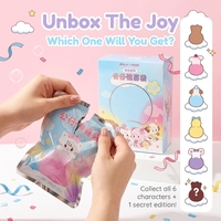 Набор-сюрприз Mikko Pom-Pom Fluffy, плюшевая фигурка-брелок из ПВХ, коллекционный подарок, 12 шт. в демонстрационной коробке, 1/72 Скрытая фигурка