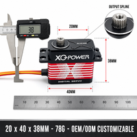 Servomoteur de queue d'hélicoptère XQ-POWER XQ-BLS8140H 40kg Étanche Sans balais Engrenage en acier inoxydable Aluminium CNC 12V Haute vitesse