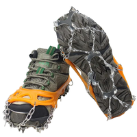 Crampons pour chaussures - 12 crampons à pointes en acier inoxydable - Grips antidérapants pour la neige pour la randonnée, l'alpinisme et l'escalade