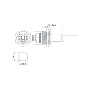 Conector Circular Hembra de 6 Pines, Cable M12 Acode 02m, 8p - Product Image 5