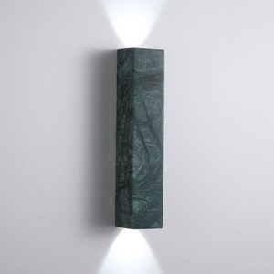 Lámpara de pared de mármol verde con luz ascendente y descendente, moderna, para interiores, para sala de estar, dormitorio, hotel, villa - Product Image 2