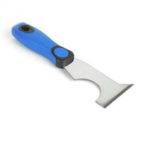 Couteau à mastic en acier inoxydable 5 en 1 à lame épaissie, grattoir pour le nettoyage et le plâtrage, usage industriel intensif et bricolage, revêtement en poudre