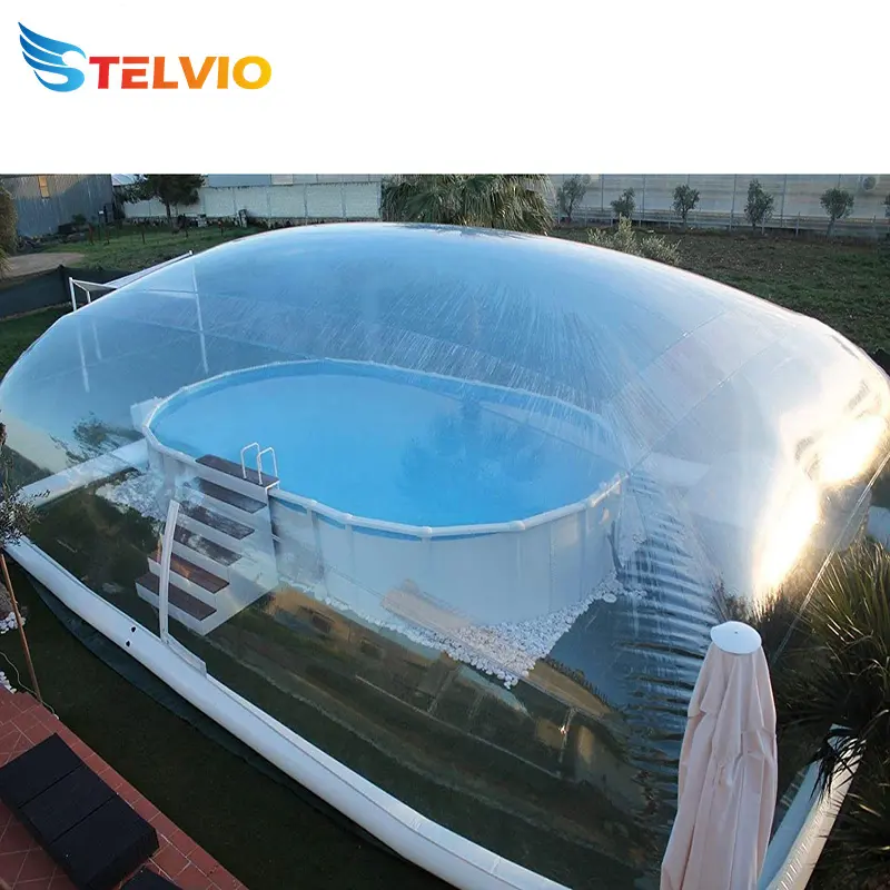 Cubierta de cúpula transparente, carpa de piscina inflable personalizada