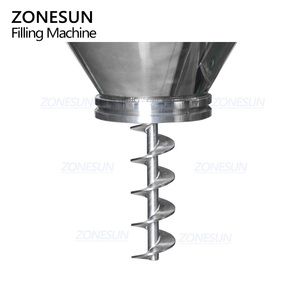 Machine de remplissage semi-automatique ZONESUN ZS-FM750F à vis sans fin pour poudre d'assaisonnement en sachet ou en bouteille, avec alimentation par vis et pesage volumétrique servo - Product Image 3