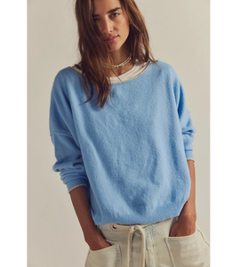 Maglione Popolare in Lana Merino e Poliestere, Modello ODM, Blu, Morbido, con Spalle Scivolate, per Ragazze e Giovani Donne - Product Image 1