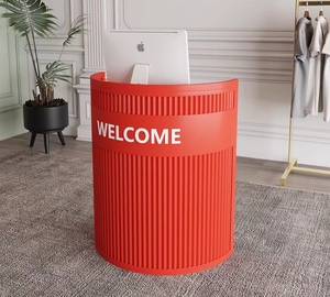 <b>Mini</b> Modern Design Reception <b>Desk</b> Hair Beauty Salon Circular Reception <b>Desk</b> Hotel Front <b>Desk</b> Reception Counter - Product Image 4