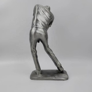 Usine personnalisé haut de gamme métal trophées Golf et volley-ball tasse Souvenir avec gris placage humain Sculpture gravure - Product Image 4