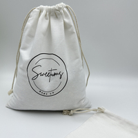 Sacs en toile de coton recyclables en gros pour bijoux, pochettes à cordon pour chaussures et chaussettes, sacs cadeaux, housses anti-poussière personnalisées pour sacs à main, impression de logo