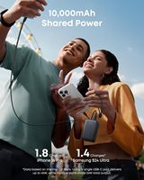 Anker A1638 Nano Power Bank 10 000 mAh Chargeur portable avec câble rétractable InstaCord 45 W max Batterie compacte