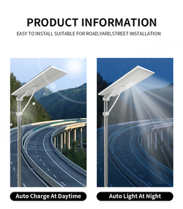 ไฟถนนพลังงานแสงอาทิตย์ LED 50W/100W/150W ลูเมนสูงหลอดไฟเดย์ไลท์90 & 5000K สำหรับถนนและทางหลวง - Product Image 3