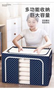 Caja de tela plegable impermeable transparente para almacenamiento en el hogar, diseño moderno para baño, comedor, sala de estar, dormitorio u oficina. - Product Image 4