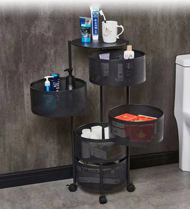 Estante multicapa para el hogar, estante giratorio redondo para cocina, estante de esquina giratorio, estante 360 para especias - Product Image 4